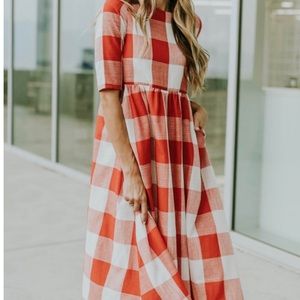 Roolee Buffalo Plaid Dress NWT